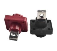 Moliuoly Lot de 2 bornes de connexion de batterie au lithium 120 A en cuivre plein, bornes de stockage d'énergie à courant élevé pour EV et solaire, poteaux de pôles rouge/noir