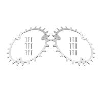 Moliuoly Lot de 2 roues motrices en acier inoxydable avec pointes pour Husqvarna Automower 420, 320, 430X, 435X, 440, 450X, traction antidérapante sur pelouse mouillée, diamètre 255 mm, vis de
