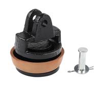 Moliuoly Piston de rechange pour pompe à main modèle 75 avec joint en cuir, piston en fonte + goupille supplémentaire de 90 mm de longueur pour réparation de pompe à eau de jardin, marron/noir