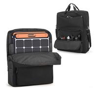 Moliuoly Sac de transport pour panneau solaire Jackery SolarSaga 100 W, ROCKPALS SP003, pour Togo Power - Sac de rangement rembourré avec double compartiment et poches pour accessoires pour le camping