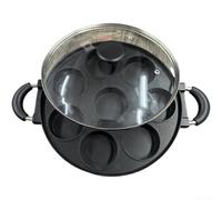 Moliuoly Takoyaki Poêle à 19 trous en alliage d'aluminium - Poêle à griller physique antiadhésive pour octopus ball maker, poffertjes et poffertjes - chaleur uniforme compatible avec cuisinière à gaz