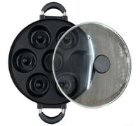 Moliuoly Takoyaki Poêle à 19 trous en alliage d'aluminium - Poêle à griller physique antiadhésive pour pieuvre Ball Maker, poffertjes et poffertjes - Chaleur uniforme - Compatible cuisinière à gaz (H)