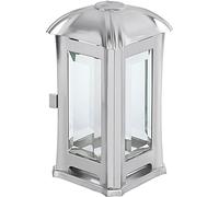 MOLL Lanterne funéraire acier inoxydable avec verre mat 14x14x24cm inox