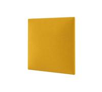 MOLLIS Panneau Rembourré, Panneau Mural Carré et Décoratif, Convient comme Tête de Lit ou Protection Contre Les Chocs, Réduit Le Bruit et Améliore L'acoustique, en Mousse, 30 x 30 cm, Jaune