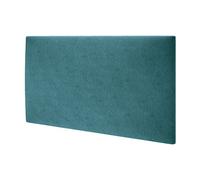 MOLLIS Panneau Rembourré, Panneau Mural Rectangulaire et Décoratif, comme Tête de Lit ou Protection Contre Les Chocs, Réduit Le Bruit et Améliore L'acoustique, en Mousse, 60 x 30 cm, Turquoise