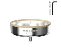 MOLLOM (135mm | 5-5/16") Scie Cloche Diamantée avec 2 Mèches Pilotes Amovibles pour une Coupe Lisse sur les Carreaux en Porcelaine, Verre, Céramique, Marbre, Fibre de Verre, etc
