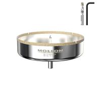MOLLOM (140mm | 5-1/2") Scie Cloche Diamantée avec 2 Mèches Pilotes Amovibles pour une Coupe Lisse sur les Carreaux en Porcelaine, Verre, Céramique, Marbre, Fibre de Verre, etc