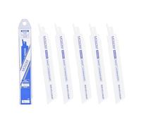 MOLLOM 152,5mm 14/18DPP lames de scie sabre bimétal 5 pièces | Lames à 8% de cobalt adaptées à la coupe des tuyaux métalliques, tôles, armatures, bois et plastique