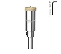 MOLLOM (18mm | 11/16") Scie Cloche Diamantée avec 2 Mèches Pilotes Amovibles pour une Coupe Lisse sur les Carreaux en Porcelaine, Verre, Céramique, Marbre, Fibre de Verre, etc