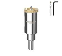 MOLLOM (24mm | 15/16") Scie Cloche Diamantée avec 2 Mèches Pilotes Amovibles pour une Coupe Lisse sur les Carreaux en Porcelaine, Verre, Céramique, Marbre, Fibre de Verre, etc