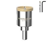MOLLOM (34mm | 1-11/32") Scie Cloche Diamantée avec 2 Mèches Pilotes Amovibles pour une Coupe Lisse sur les Carreaux en Porcelaine, Verre, Céramique, Marbre, Fibre de Verre, etc