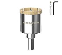 MOLLOM (36mm | 1-7/16") Scie Cloche Diamantée avec 2 Mèches Pilotes Amovibles pour une Coupe Lisse sur les Carreaux en Porcelaine, Verre, Céramique, Marbre, Fibre de Verre, etc