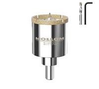MOLLOM (40mm | 1-9/16") Scie Cloche Diamantée avec 2 Mèches Pilotes Amovibles pour une Coupe Lisse sur les Carreaux en Porcelaine, Verre, Céramique, Marbre, Fibre de Verre, etc