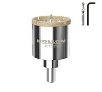MOLLOM (42mm | 1-21/32") Scie Cloche Diamantée avec 2 Mèches Pilotes Amovibles pour une Coupe Lisse sur les Carreaux en Porcelaine, Verre, Céramique, Marbre, Fibre de Verre, etc