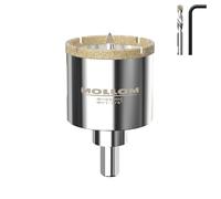 MOLLOM (45mm | 1-3/4") Scie Cloche Diamantée avec 2 Mèches Pilotes Amovibles pour une Coupe Lisse sur les Carreaux en Porcelaine, Verre, Céramique, Marbre, Fibre de Verre, etc