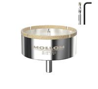 MOLLOM (89mm | 3-1/2") Scie Cloche Diamantée avec 2 Mèches Pilotes Amovibles pour une Coupe Lisse sur les Carreaux en Porcelaine, Verre, Céramique, Marbre, Fibre de Verre, etc