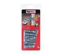 Molly Chevilles métalliques à expansion Ø 6 x 50 mm avec vis M6 à tête cylindrique - Lot de 25
