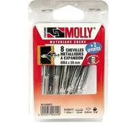 MOLLY Lot de 10 Chevilles - 6x34 mm + vis