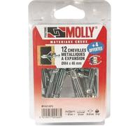 MOLLY Lot de 16 Chevilles - 4x46 mm + vis