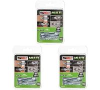 Molly M101010-XJ Molly Multi Chevilles métal avec vis agglo, Gris, Set de 10 Pièces, Paquet de 3
