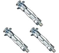 Molly M11010-XJ Chevilles métalliques à expansion avec vis M4 Ø 4 x 33 mm, Gris, Set de 16 Pièces, Paquet de 3