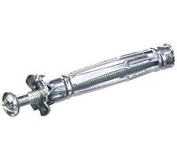 Molly M14250PB-XJ Chevilles métalliques 50 pièces 4x46 mm + 50 vis - matériaux creux - conditionnement Pro, Gris