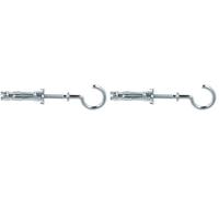 Molly M16005-XJ Chevilles Métal à expansion avec Crochet rond, Gris, Set de 5 pièces (Lot de 2)