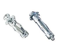 Molly M16100PB-XJ Chevilles métalliques 100 pièces 5x36 mm + vis - matériaux creux - conditionnement Pro, Gris, Set de 200 pièces & M14150BC-XJ Chevilles métalliques à expansion avec Vis