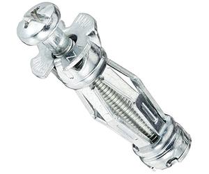Molly M16100PB-XJ Chevilles métalliques 100 pièces 5x36 mm + vis - matériaux creux - conditionnement Pro, Gris, Set de 200 pièces
