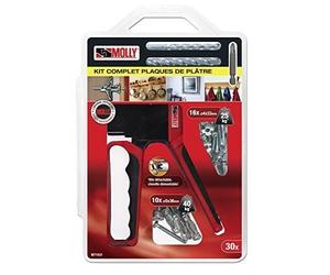 Molly M71931-XJ M71931 Kit dOutils Gris - M18206-XJ Chevilles métalliques à expansion avec vis M6 Ø 13 x 82 mm,