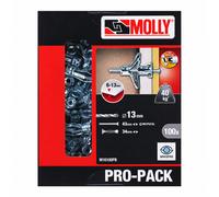 Molly PRO-PACK 100 chevilles métalliques à expansion Ø 6 x 34 mm avec vis M6