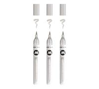 Molotow Aqua Color Brush Lot de 3 marqueurs à base d'eau pour aquarelle et lettrage à la main Couleur 039 Gris chaud 04