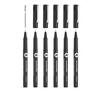 Molotow Blackliner 0,3 mm (Lot de 6 feutres fins avec encre permanente indélébile) Noir