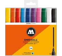 Molotow marqueurs acryliques ONE4ALL ACRYLIC 227HS paquet de 10, 4 mm, Basic Set 1