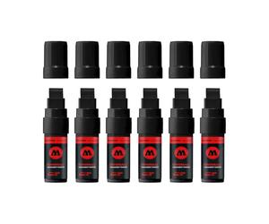 Molotow Masterpiece Coversall Lot de 6 marqueurs permanents rechargeables 460 PI 15 mm Noir signalisation