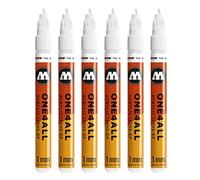 Molotow MO127102 ONE4ALL 127HS-EF Lot de 6 marqueurs Blanc signal