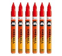 Molotow mo127202 ONE4all 127hs # 013 pour charpentier, verkehrsrot, 6 Paquet