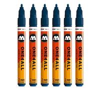 Molotow mo127219 ONE4all 127hs # 027 pour charpentier, bleu pétrole, 6 Paquet