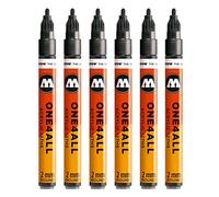 Molotow mo127301 ONE4all 127hs # 223 pour charpentier Noir métallisé, 6 Contenu du