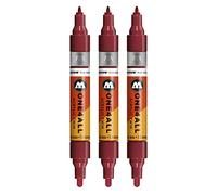 Molotow mo227404 ONE4all Acrylic Twin pour charpentier Bordeaux, Lot de 3