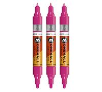 Molotow mo227431 ONE4all Acrylic Twin pour charpentier, neonrosa fluorescente - Lot de 3