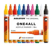 Molotow marqueurs acryliques ONE4ALL ACRYLIC 227HS paquet de 10, 4 mm, Basic Set 1