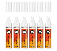 Molotow One4All 327HS Lot de 6 marqueurs acryliques brillants (épaisseur de trait 4,0 à 8,0 mm, brillants, très couvrants et permanents, séchage rapide, rechargeables, pour presque toutes les
