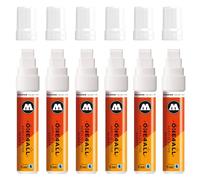 Molotow One4All 627HS Lot de 6 marqueurs acryliques brillants (épaisseur de trait de 15 mm, brillants, très couvrants et permanents, séchage rapide, rechargeables, pour presque toutes les surfaces)