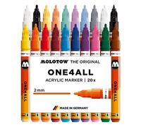 Molotow – Marqueur acrylique One4All – Boîte à crayons Main-Kit – Lot de 20 multicolore