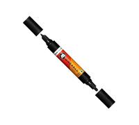 Molotow One4All Marqueur acrylique double face avec pointe 1,5 mm et 4 mm d'épaisseur Noir Signal 180