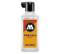 Molotow ONE4ALL Recharge acrylique, couleur 160 signal blanc 180 ml, recharge d'encre pour marqueur permanent