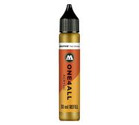 Molotow ONE4ALL Recharge acrylique, couleur 228 métallisé doré, 30 ml, encre pour marqueur permanent