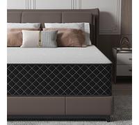 MOLPHIT Matelas hybride extra ferme de 25 cm avec mousse et ressorts ensachés individuels, matelas à mémoire de forme pour soulager les douleurs dorsales