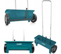 molti Epandeur Semoir 3L 12L 14L Epandeur Manuel avec Double Barre de poussée Semoir à Gazon Epandeur d'engrais Epandeur de sel Epandeur de graines pour Engrais Gazon (12 L)
